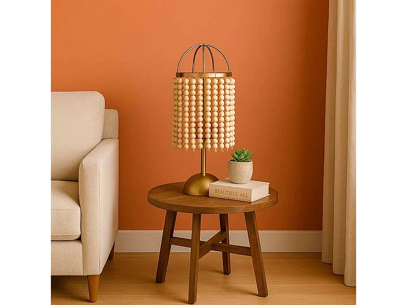 Candeeiro de mesa em metal 19x19x33/61h cm