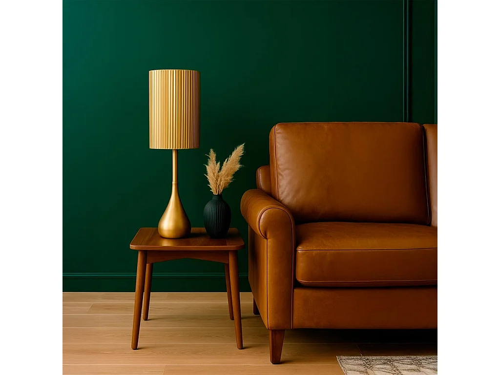 Candeeiro de mesa em metal 20x20x73,5h cm