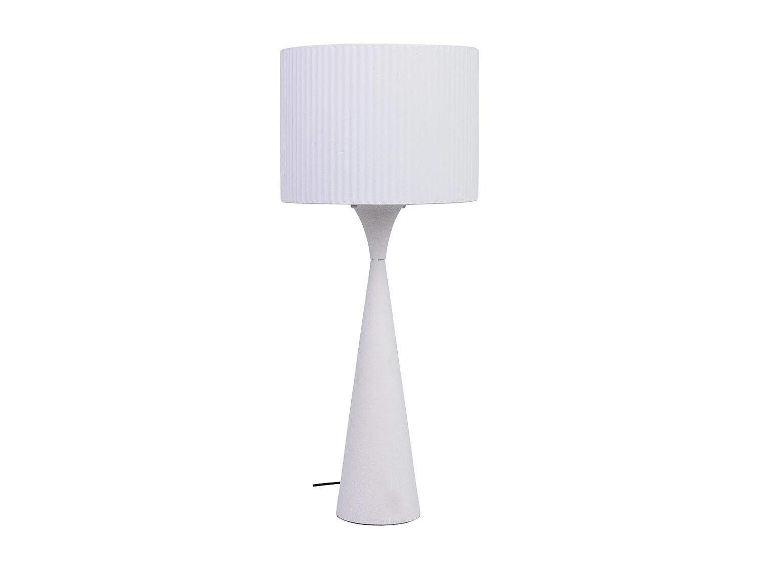 Lámpara de mesa de metal blanco 25.5x25.5x47/60h cm