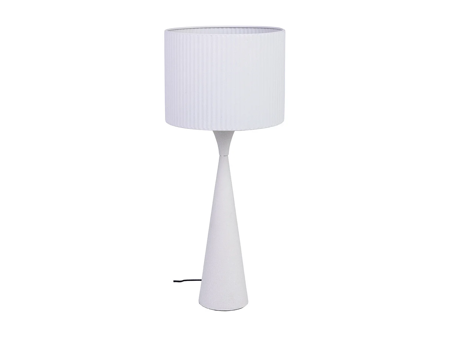 Lámpara de mesa de metal blanco 25.5x25.5x47/60h cm