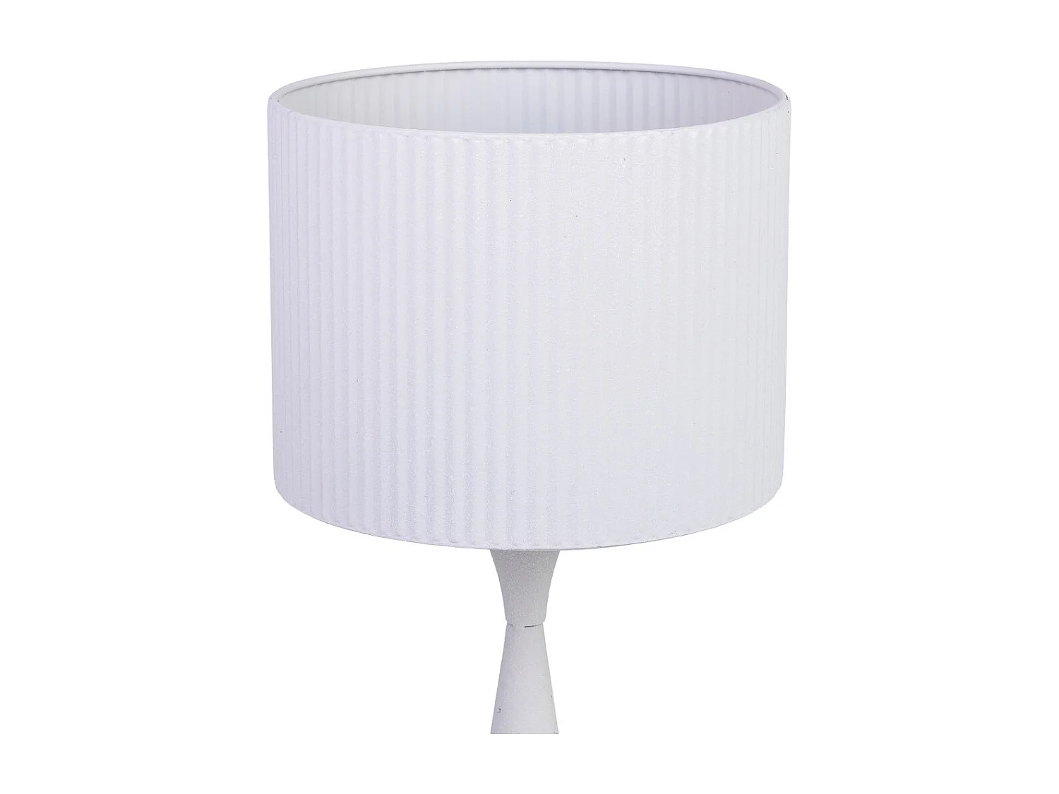 Lampada tavolo metallo bianco 25.5x25.5x47/60h cm
