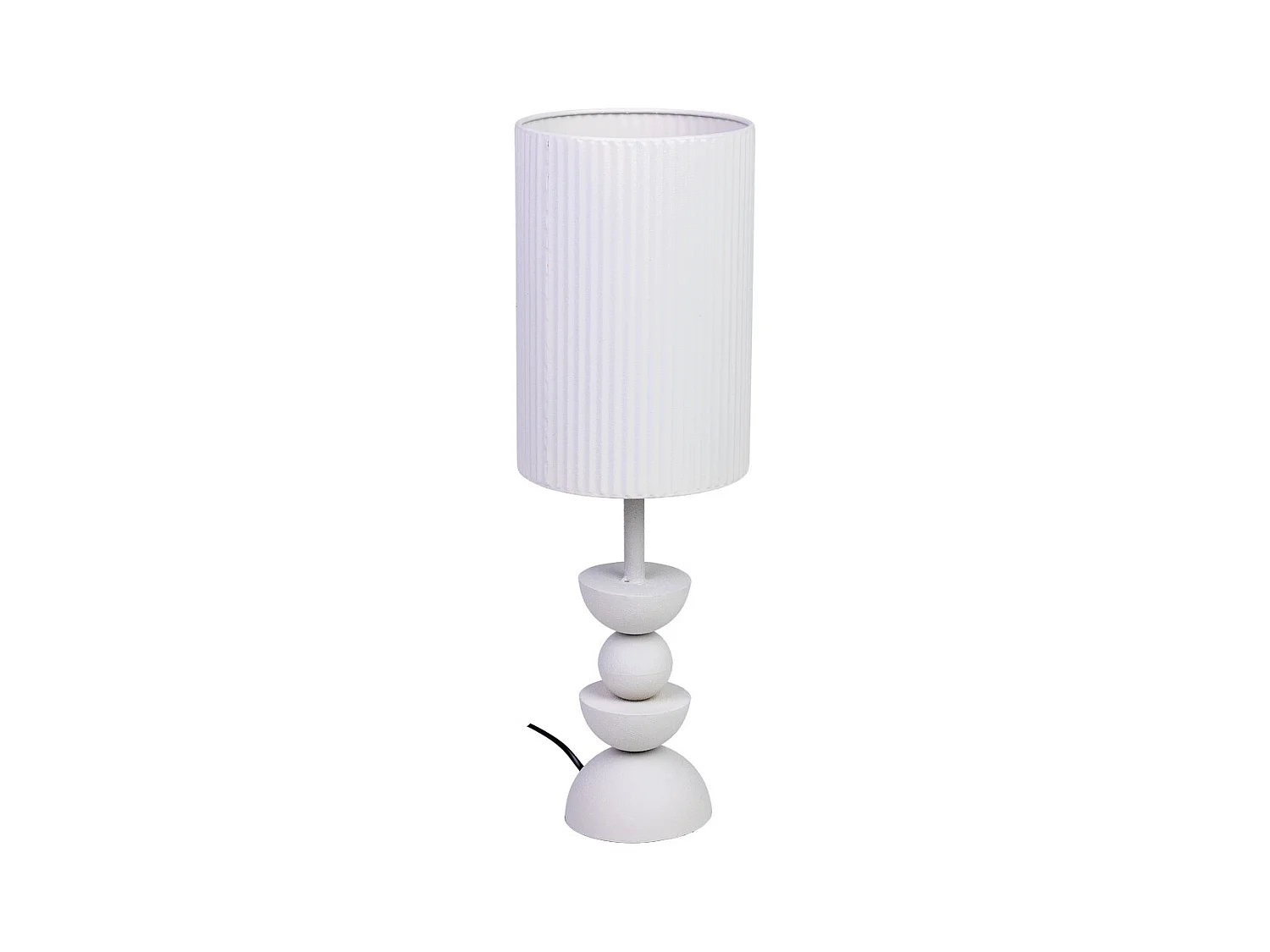Lampe de table en métal blanc 18x18x56h cm