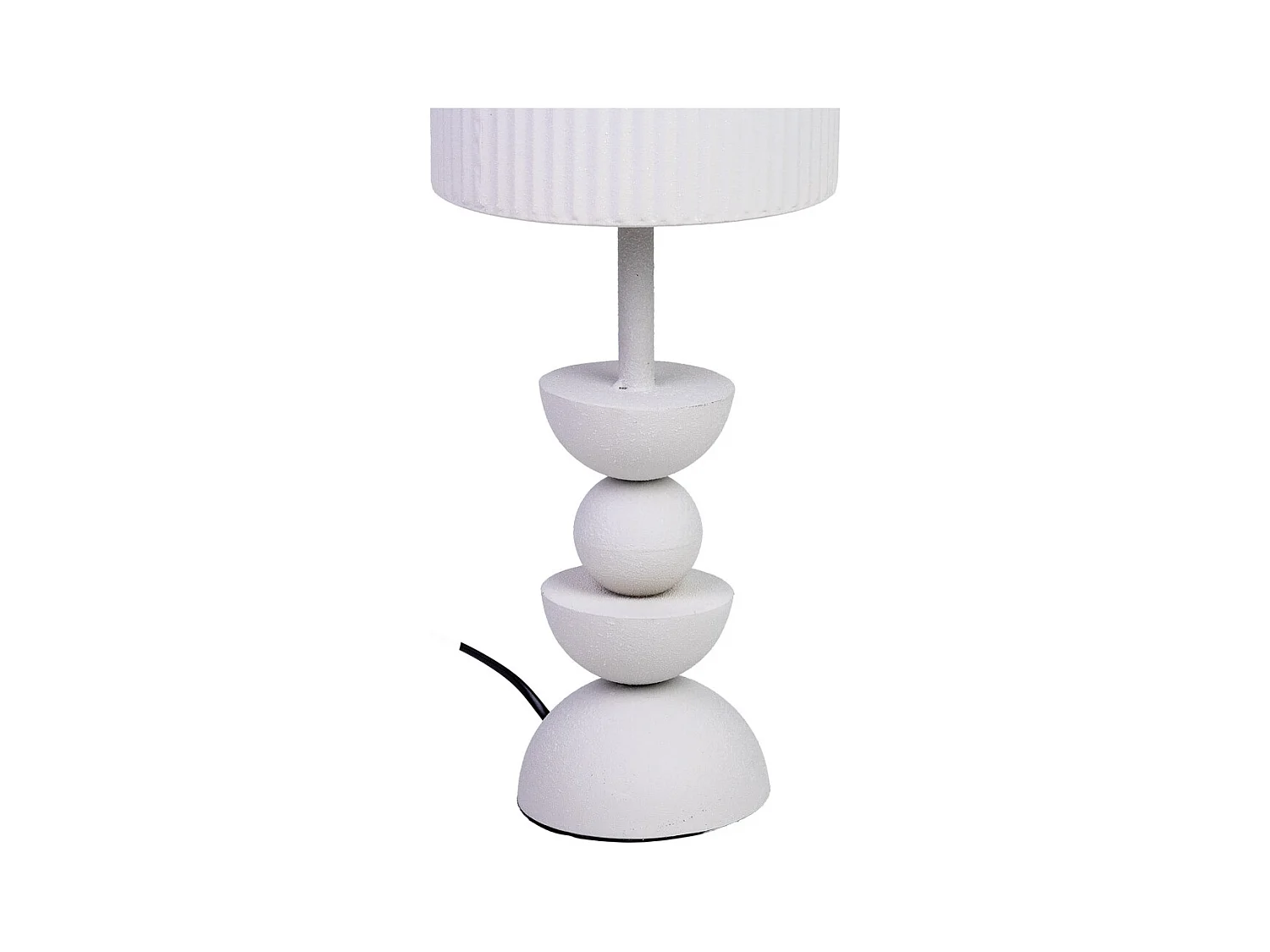 Lampe de table en métal blanc 18x18x56h cm