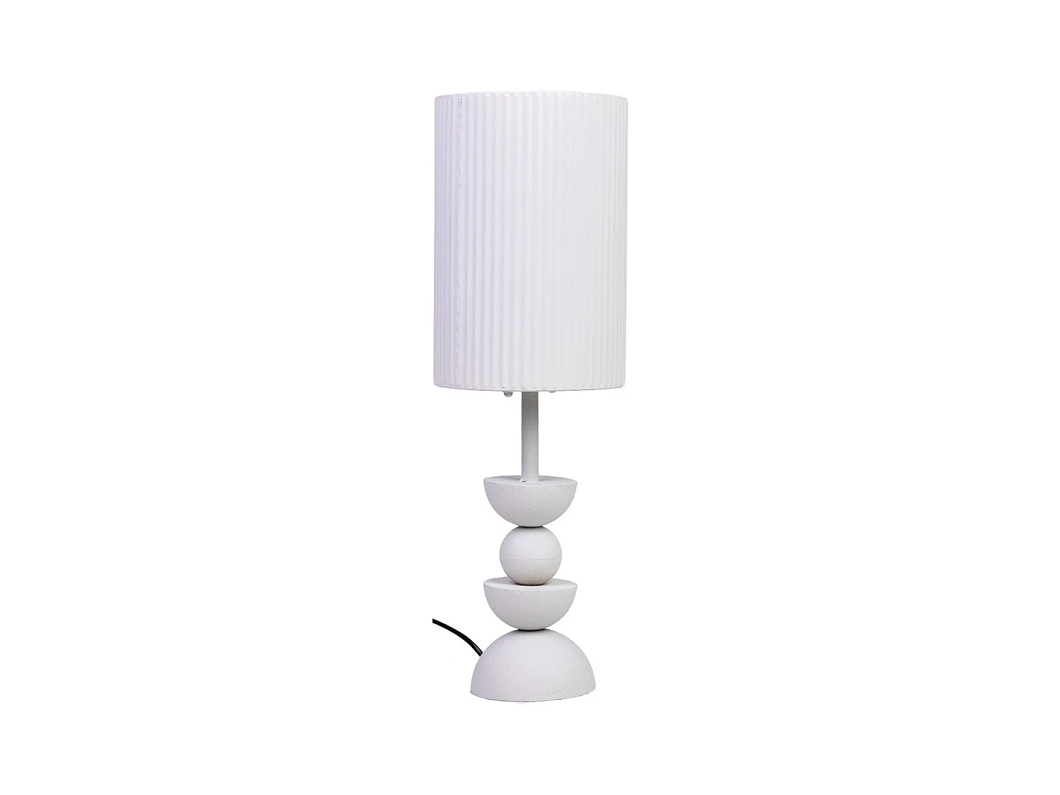 Candeeiro de mesa em metal branco 18x18x56h cm
