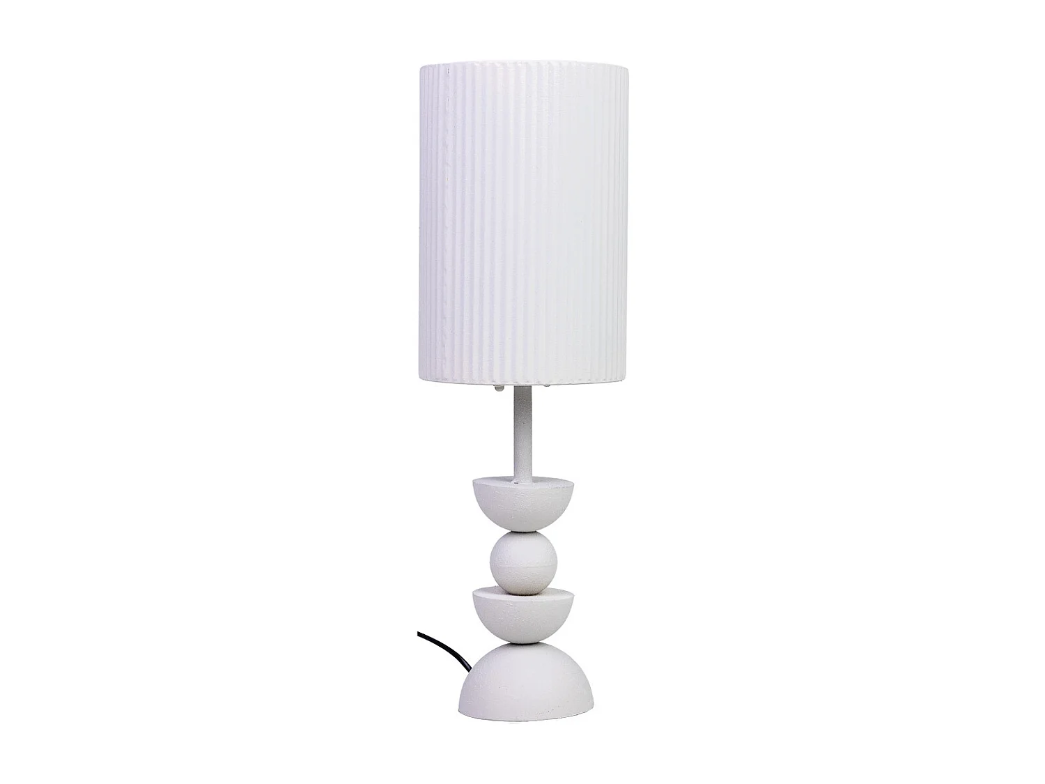 Lampe de table en métal blanc 18x18x56h cm