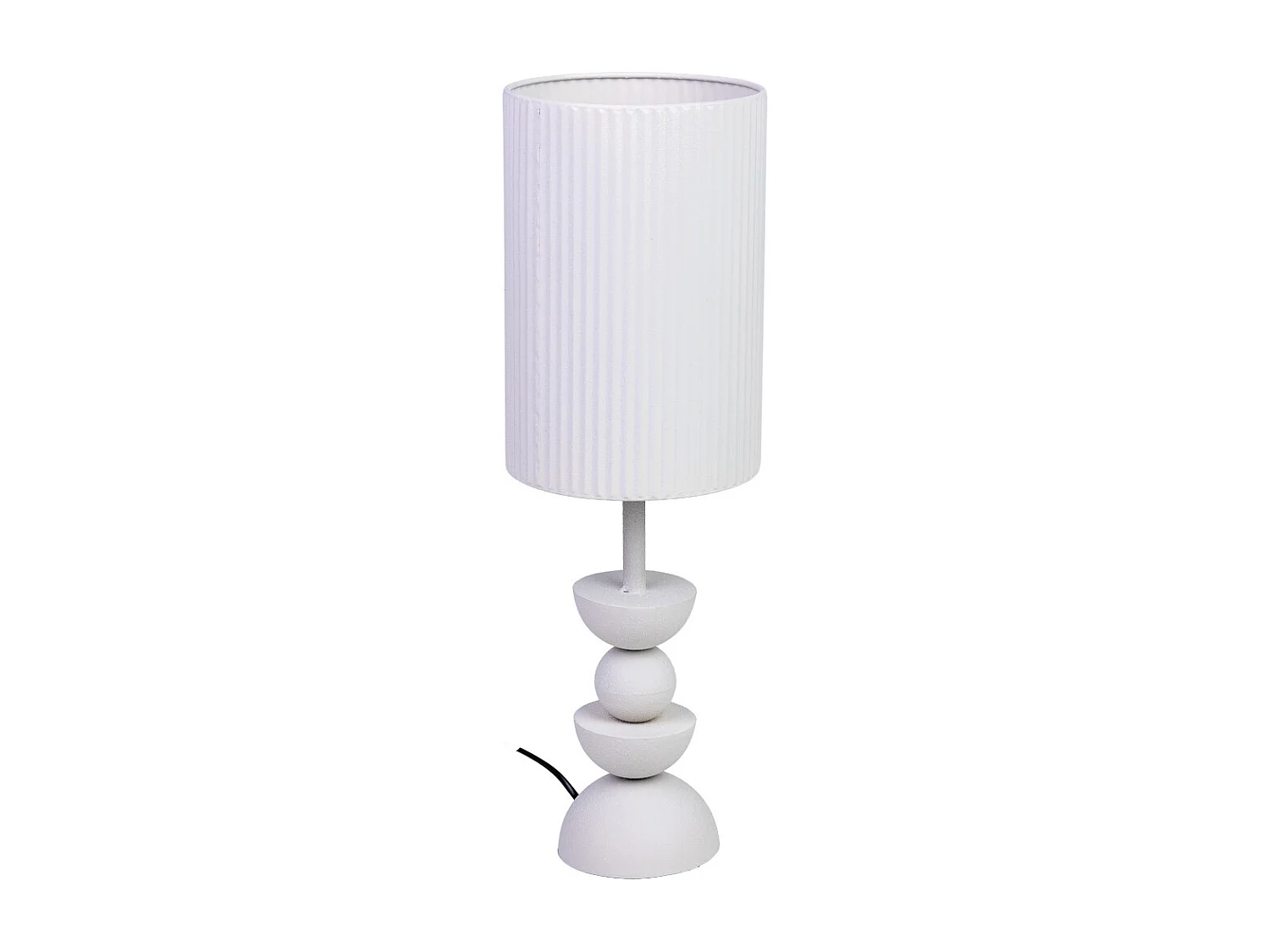 Lampada da tavolo metallo bianco 18x18x56h cm