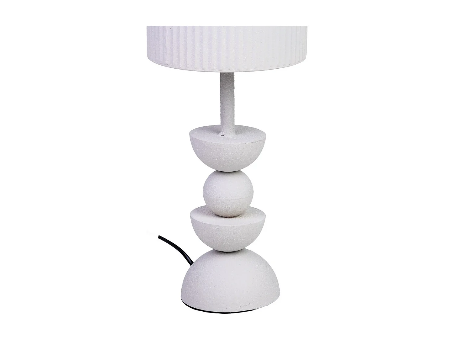 Lampada da tavolo metallo bianco 18x18x56h cm