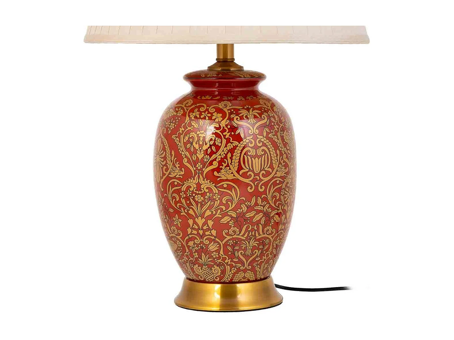 Lampe de table en céramique rouge D40x65