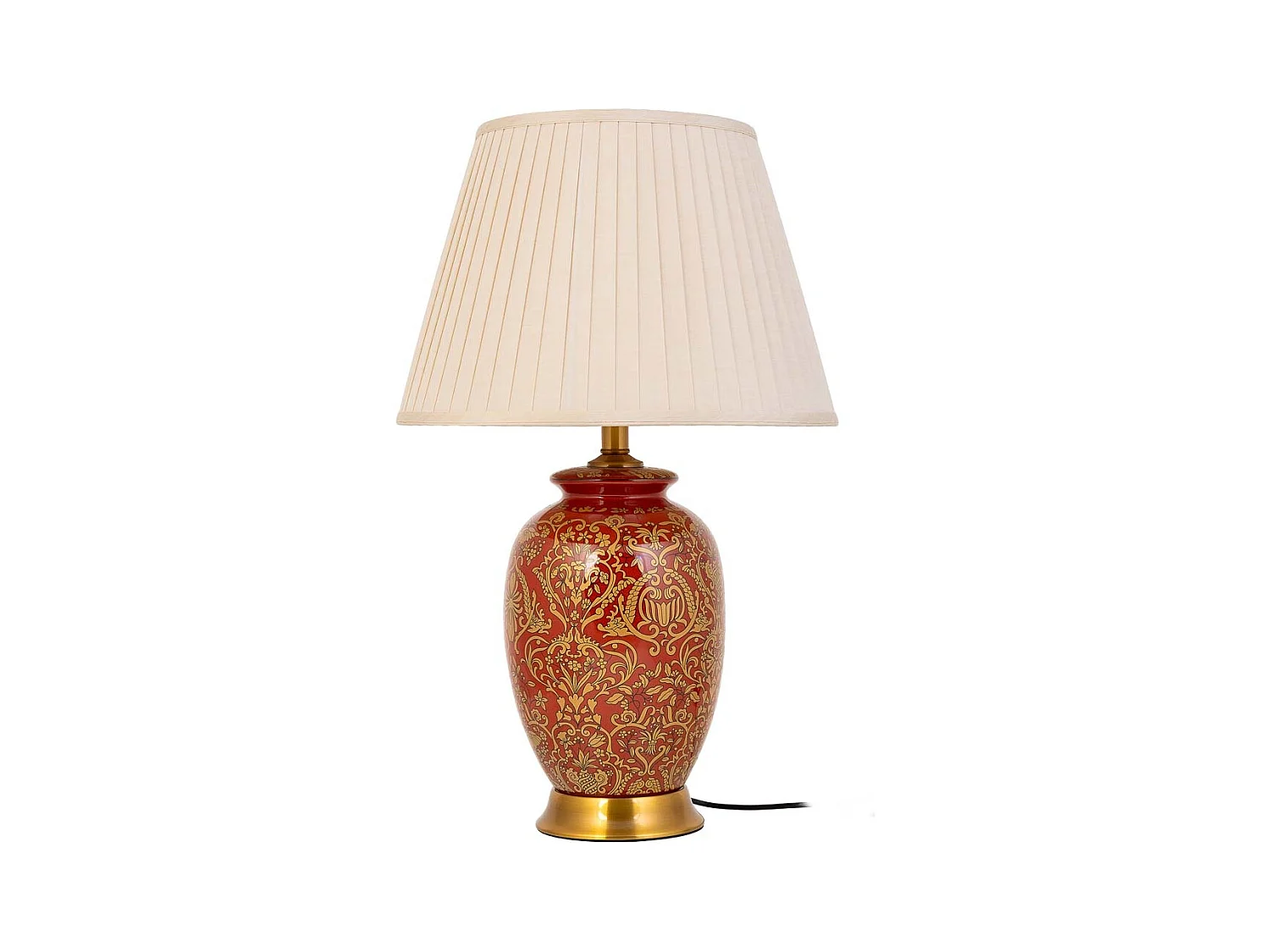 Lampe de table en céramique rouge D40x65