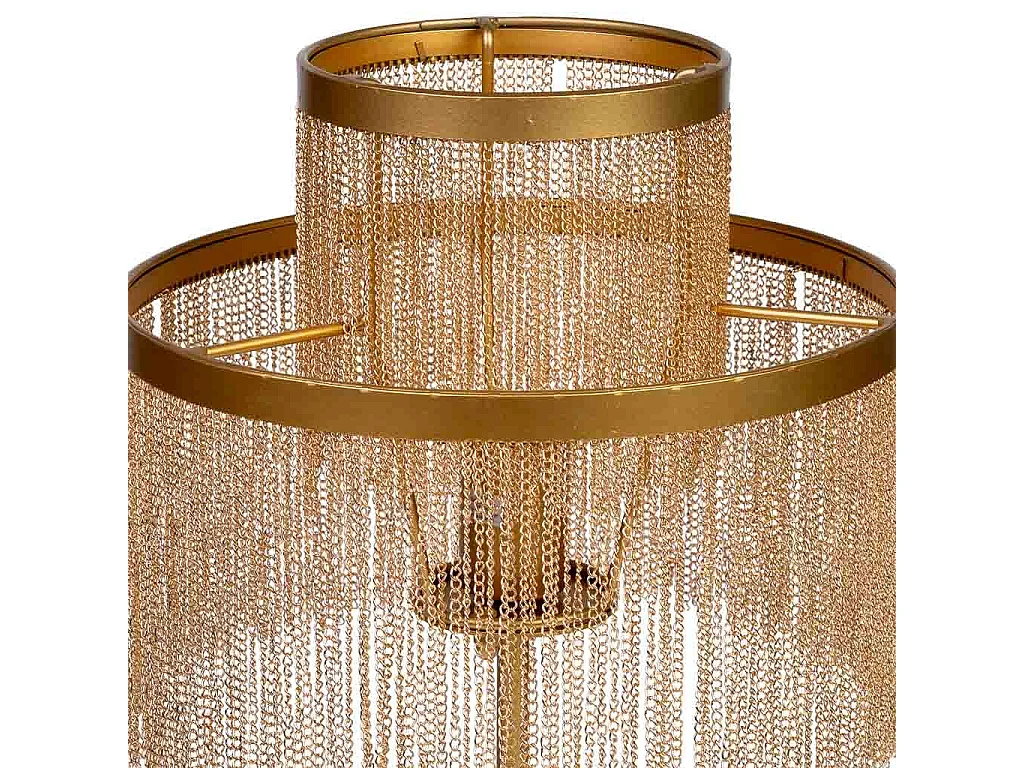 Candeeiro de mesa em metal 30x30x35/50h cm