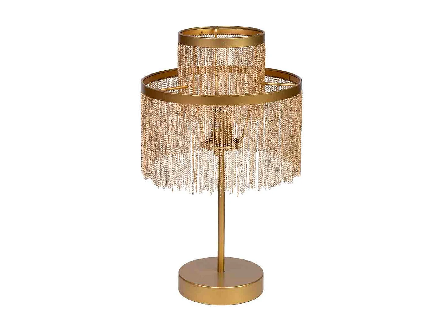 Lampada da tavolo in metallo 30x30x35/50h cm Oro
