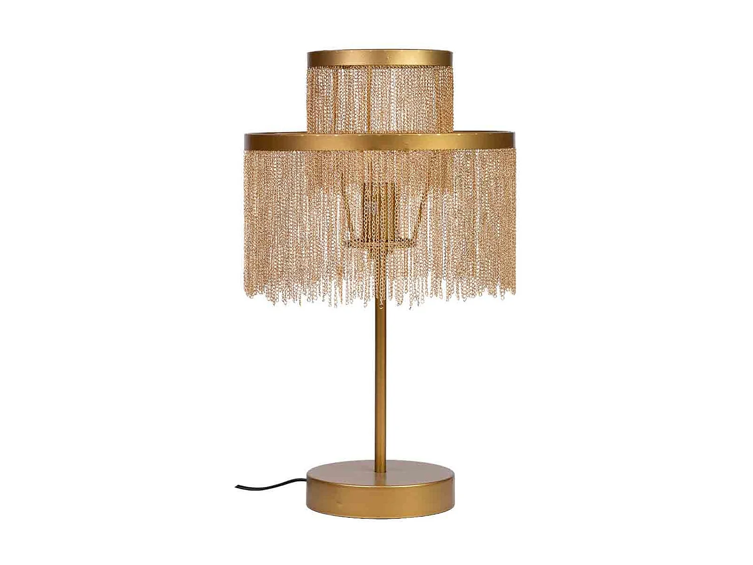 Lampada da tavolo in metallo 30x30x35/50h cm Oro