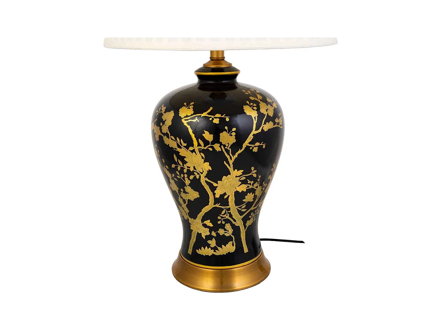 Lampe de table en céramique noir D24x37