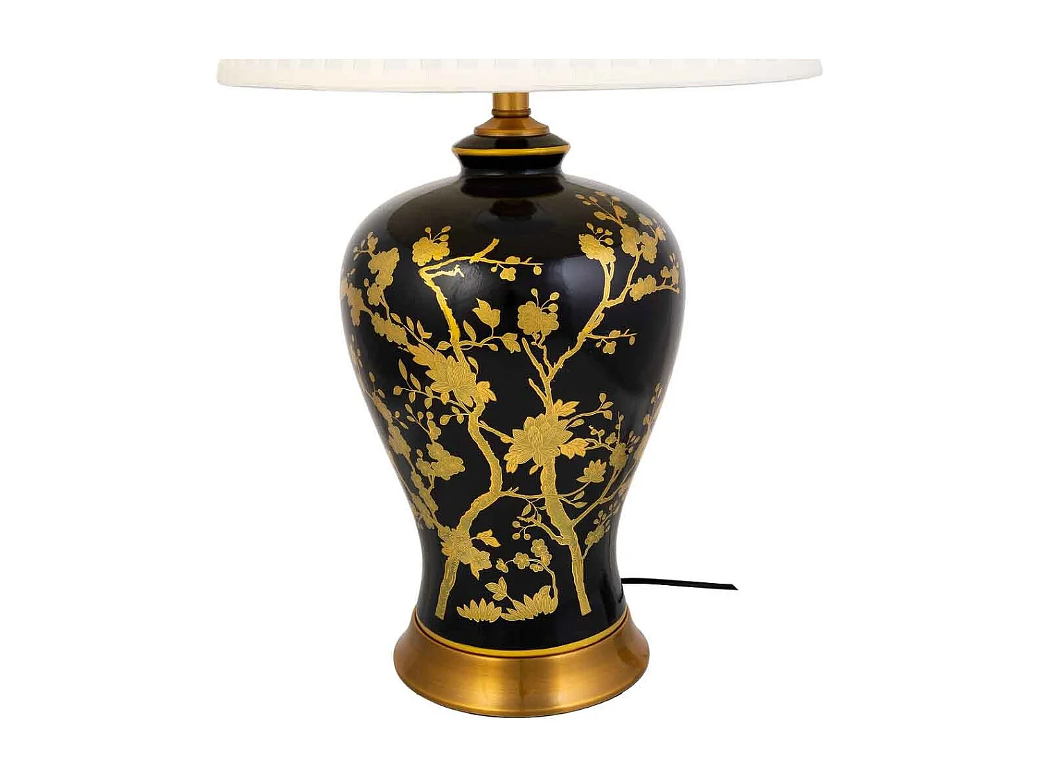 Lampada da tavolo in ceramica nero D24x37