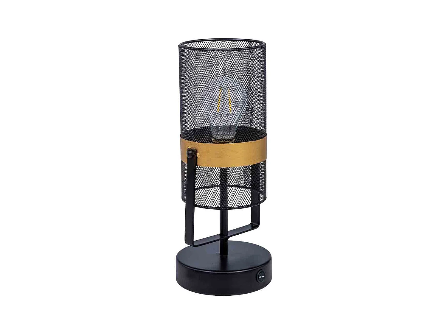 Lampe de table en métal noir avec 1 spot 12,5x12,5x31h cm