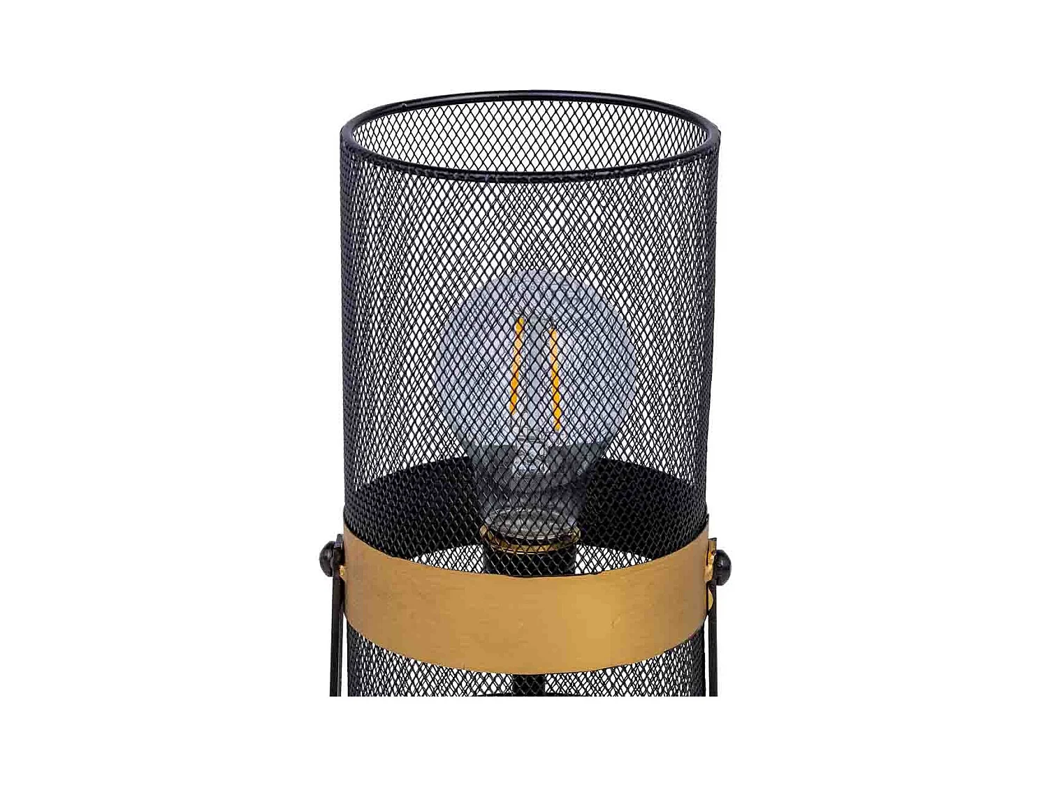 Lampe de table en métal noir avec 1 spot 12,5x12,5x31h cm