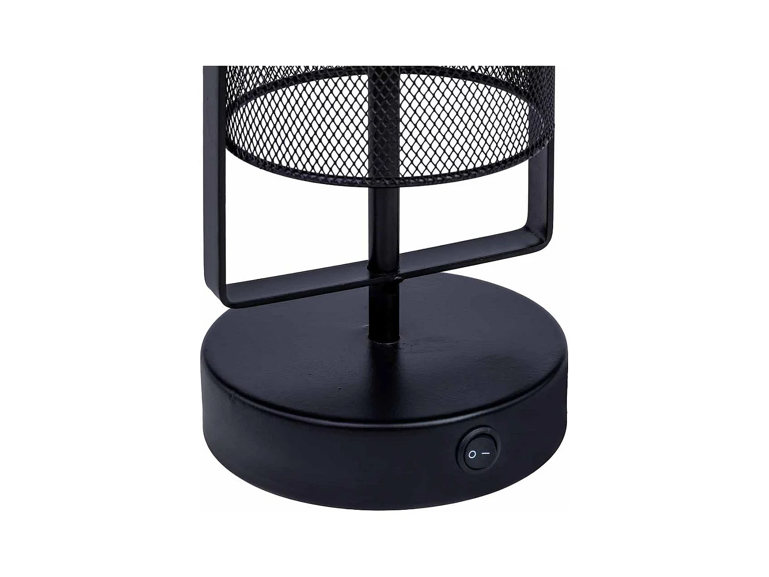 Lampe de table en métal noir avec 1 spot 12,5x12,5x31h cm