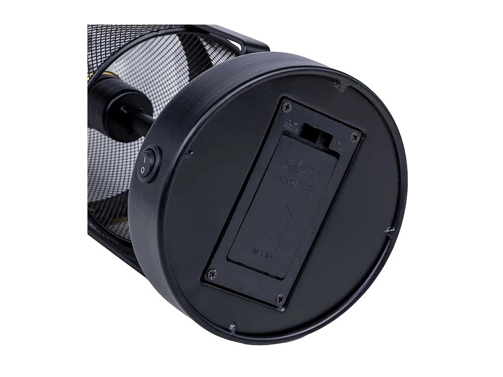 Lampe de table en métal noir avec 1 spot 12,5x12,5x31h cm