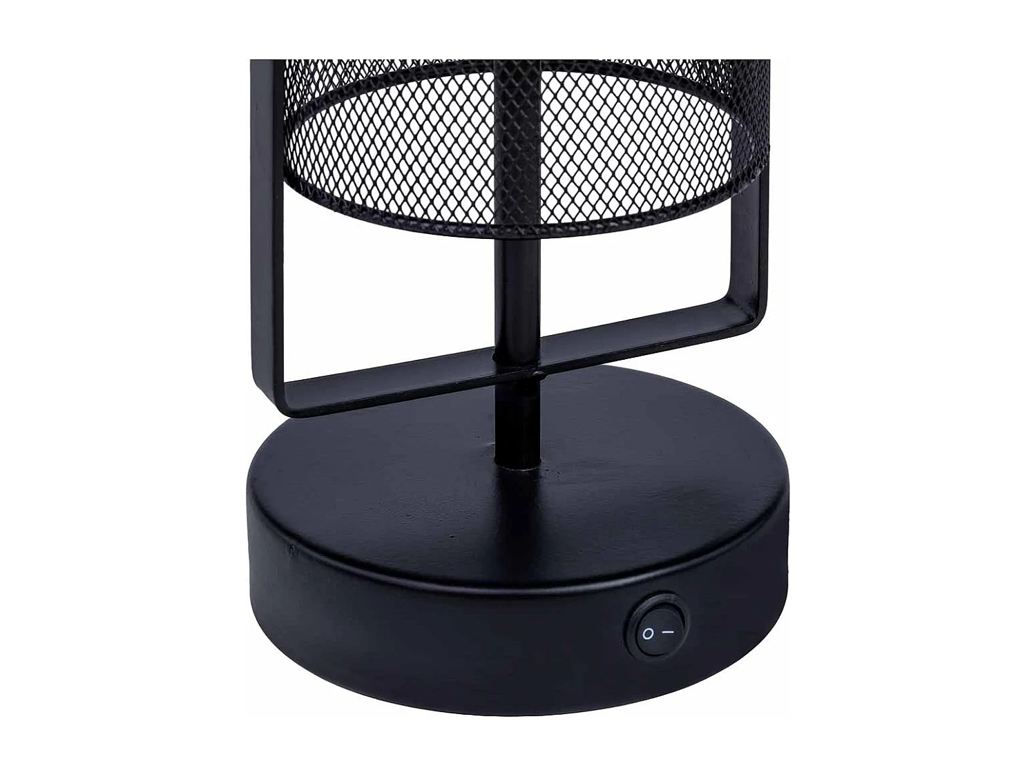 Candeeiro de mesa em metal preto com 1 foco 12,5x12,5x31h cm