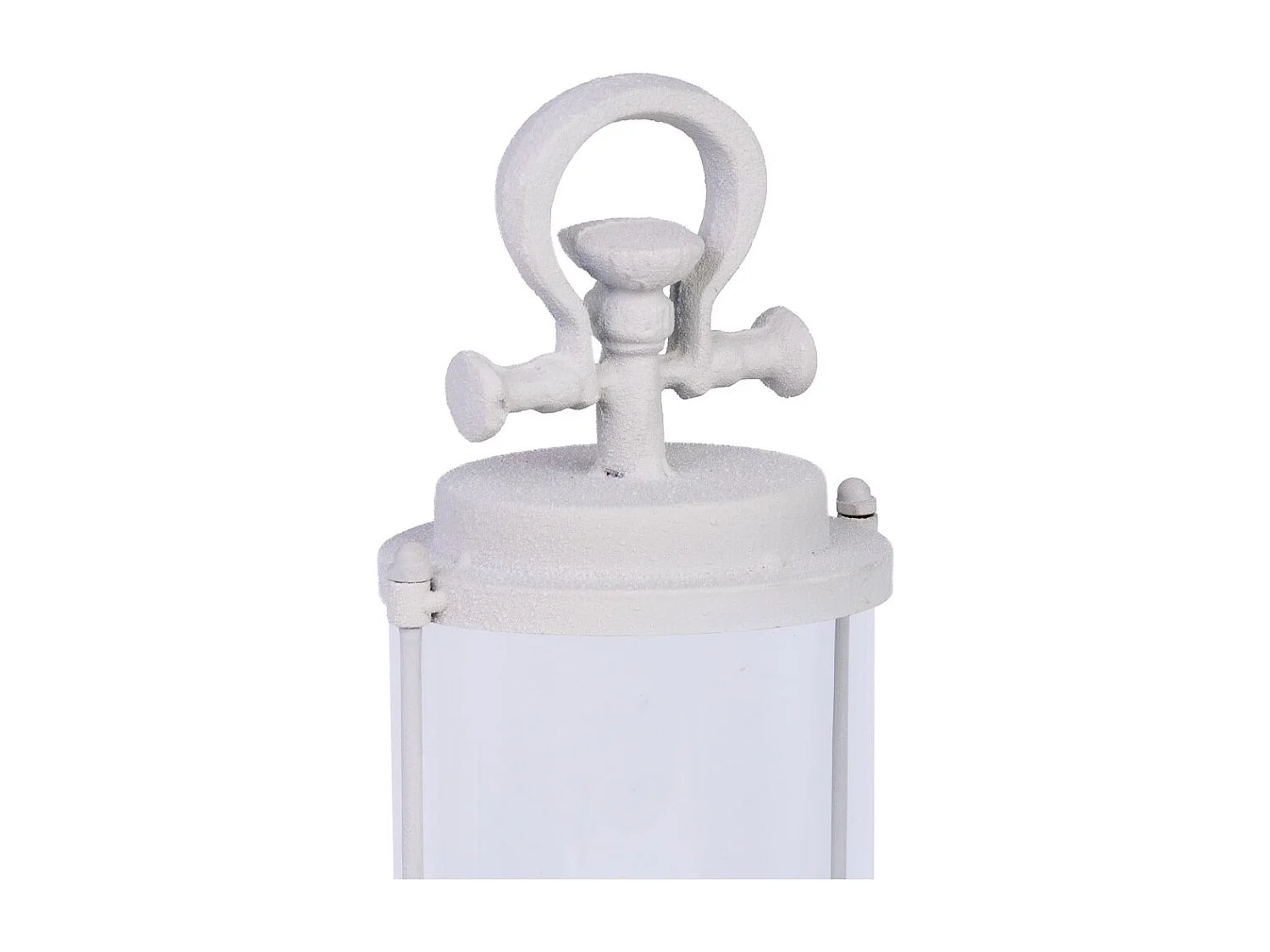 Candeeiro de mesa em metal branco 16x16x46h cm