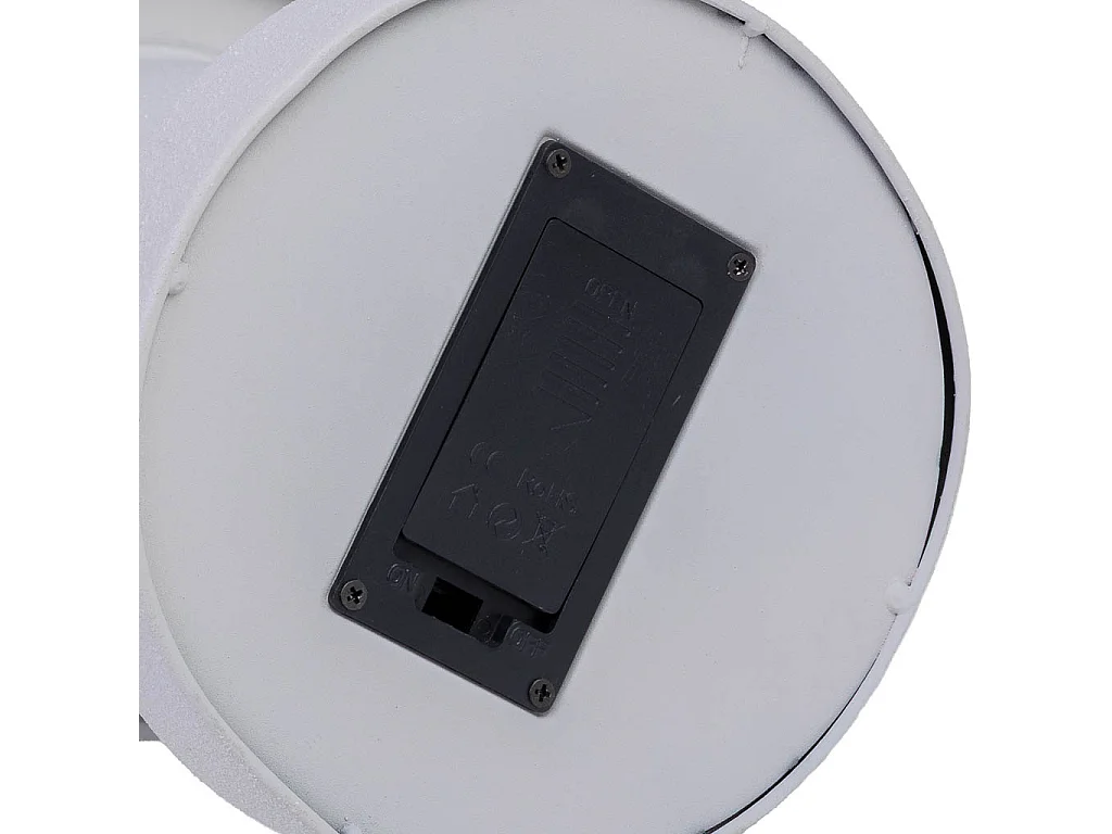 Candeeiro de mesa em metal branco 16x16x46h cm