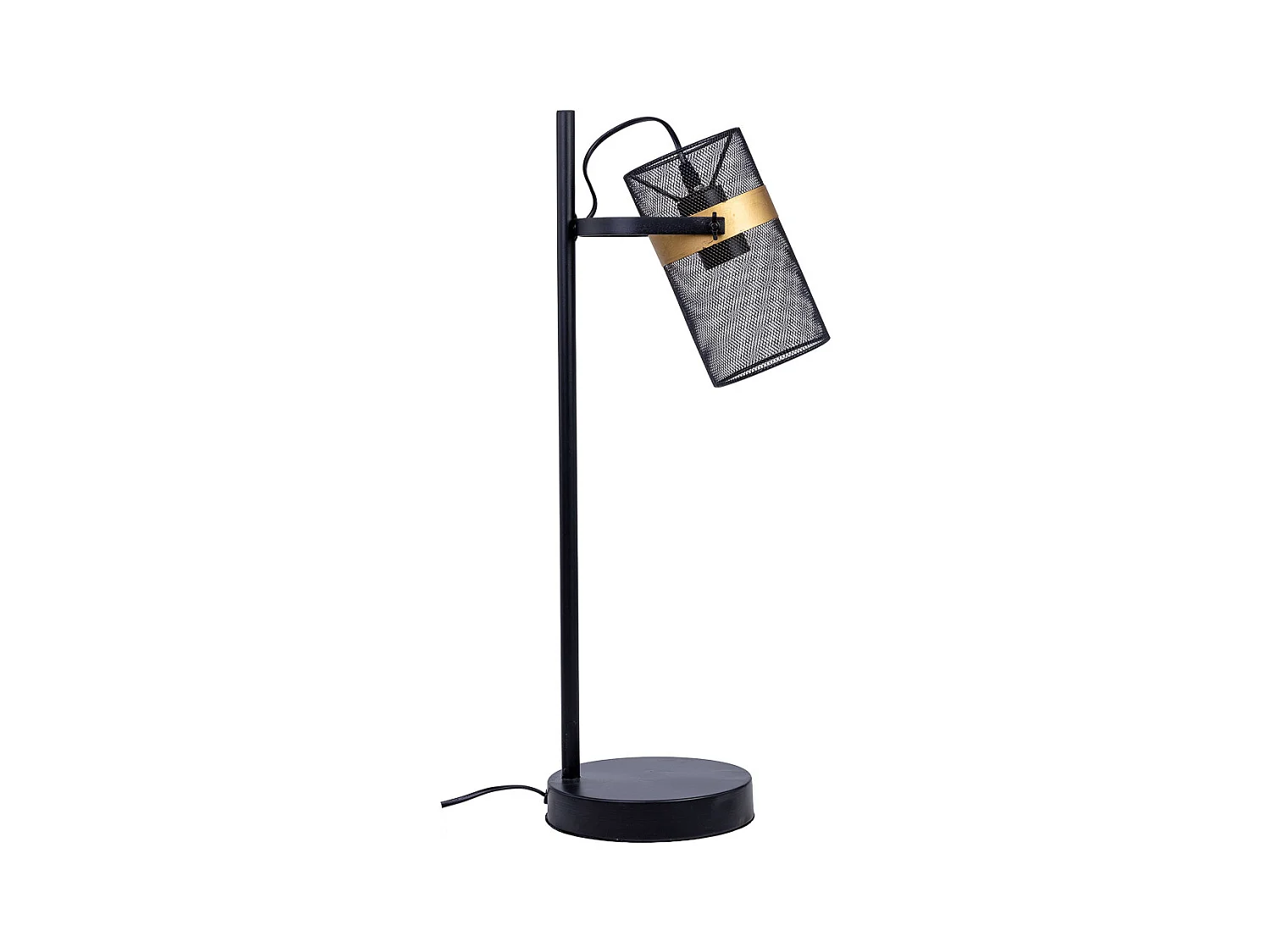 Lampe de table en métal noir avec 1 spot 18x20x61h cm