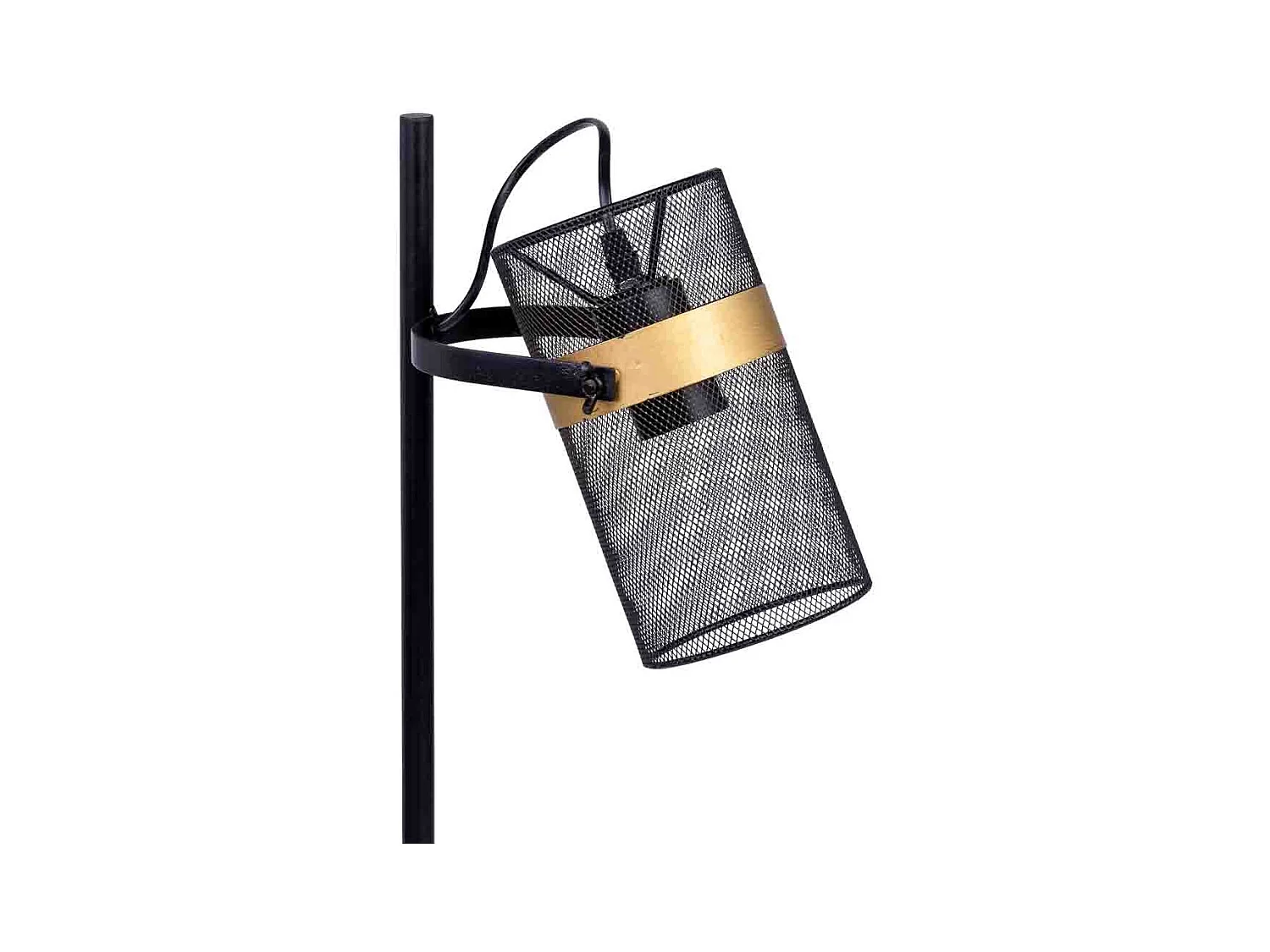 Lampe de table en métal noir avec 1 spot 18x20x61h cm