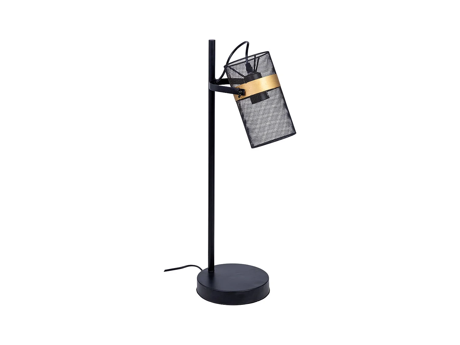 Candeeiro de mesa em metal preto com 1 foco 18x20x61h cm