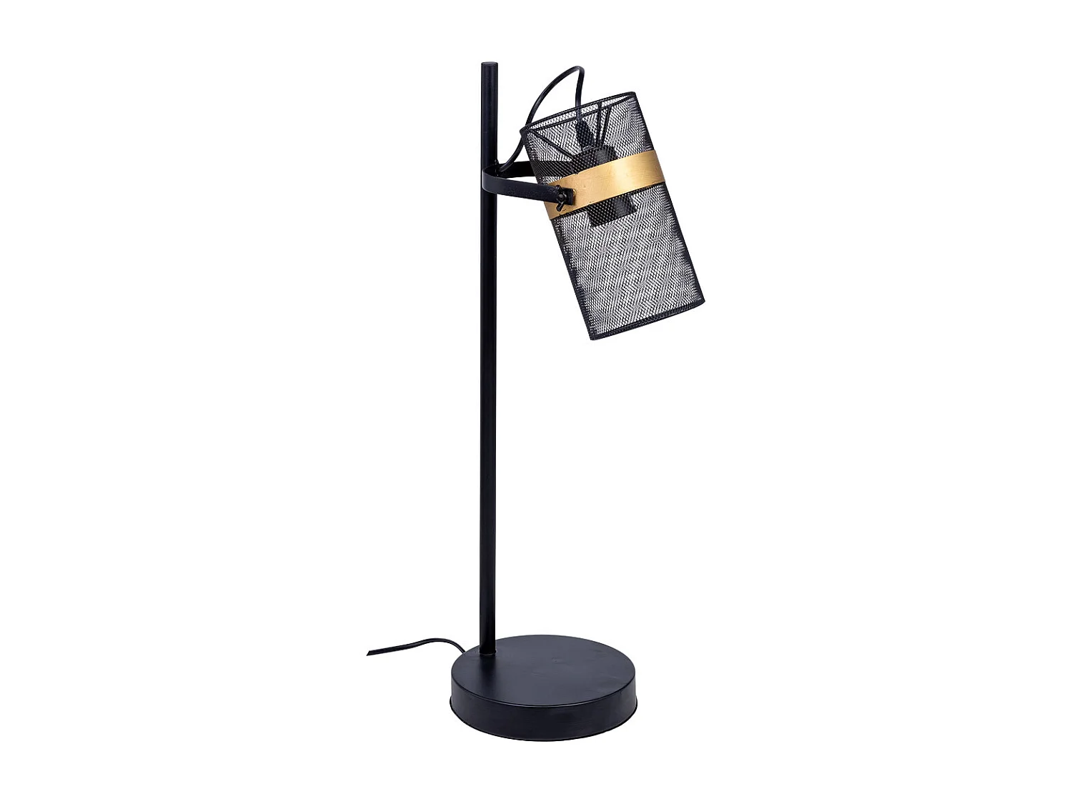 Candeeiro de mesa em metal preto com 1 foco 18x20x61h cm