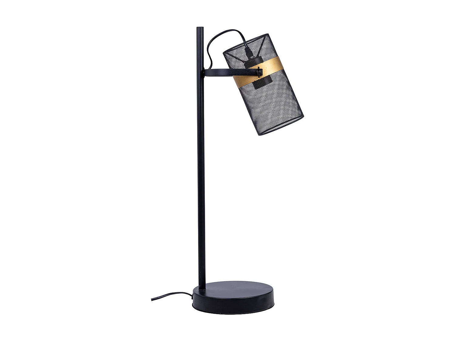 Lampada da tavolo in metallo nero con 1 faretto 18x20x61h cm