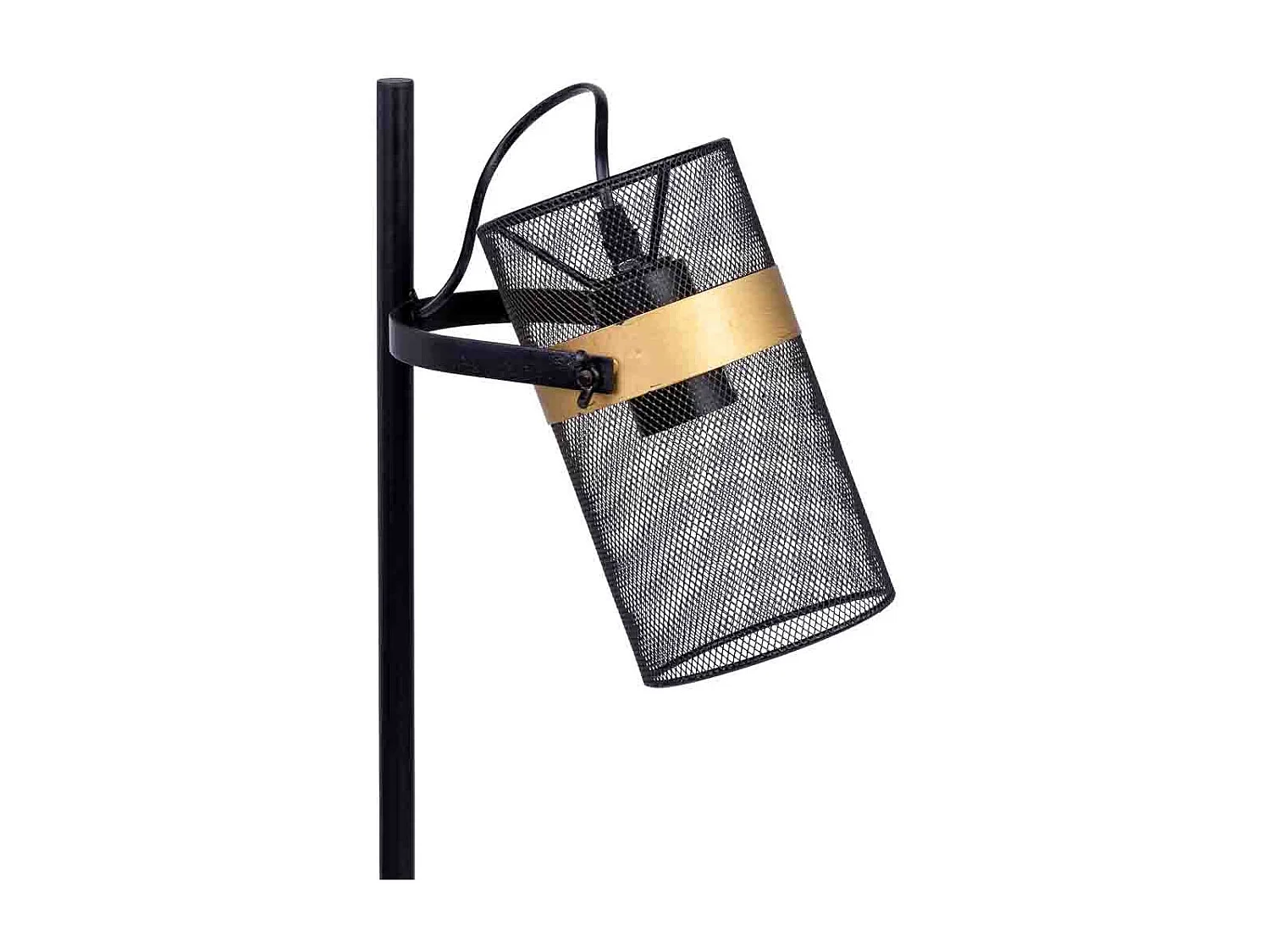 Lampada da tavolo in metallo nero con 1 faretto 18x20x61h cm
