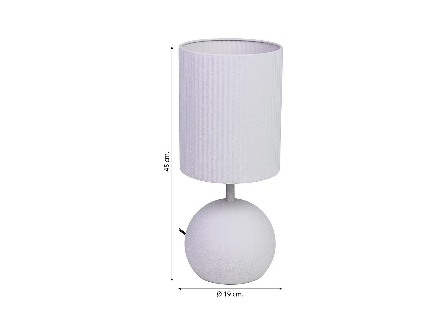 Lámpara de mesa de metal 19x19x45h cm