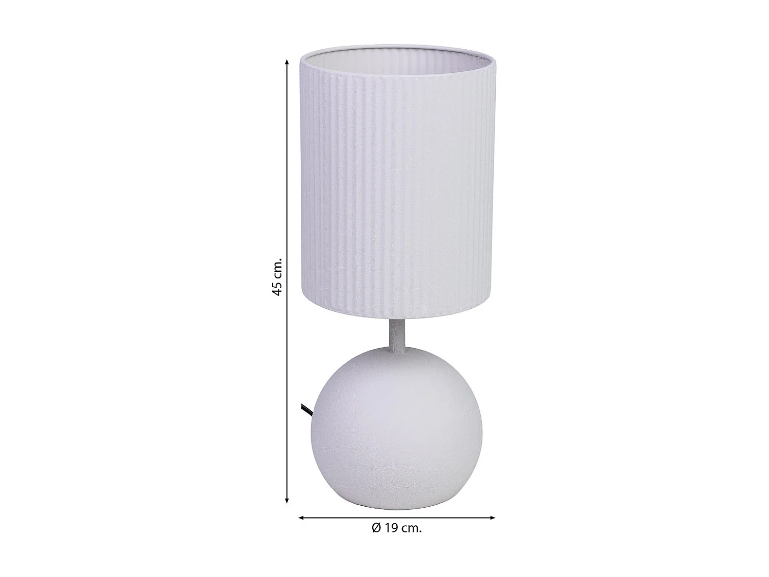 Lámpara de mesa de metal 19x19x45h cm