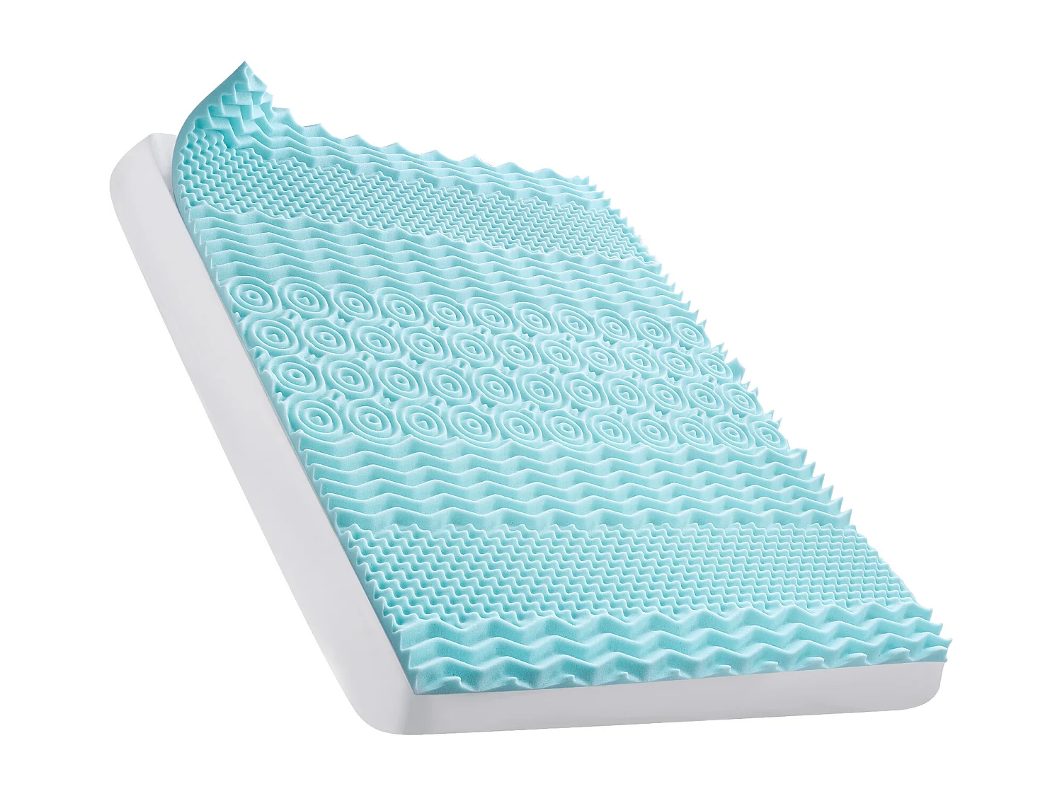 Surmatelas SucceBuy en Mousse à Mémoire de Forme, Queen, Épaisseur 5,1 cm, Gel Rafraîchissant Doux
