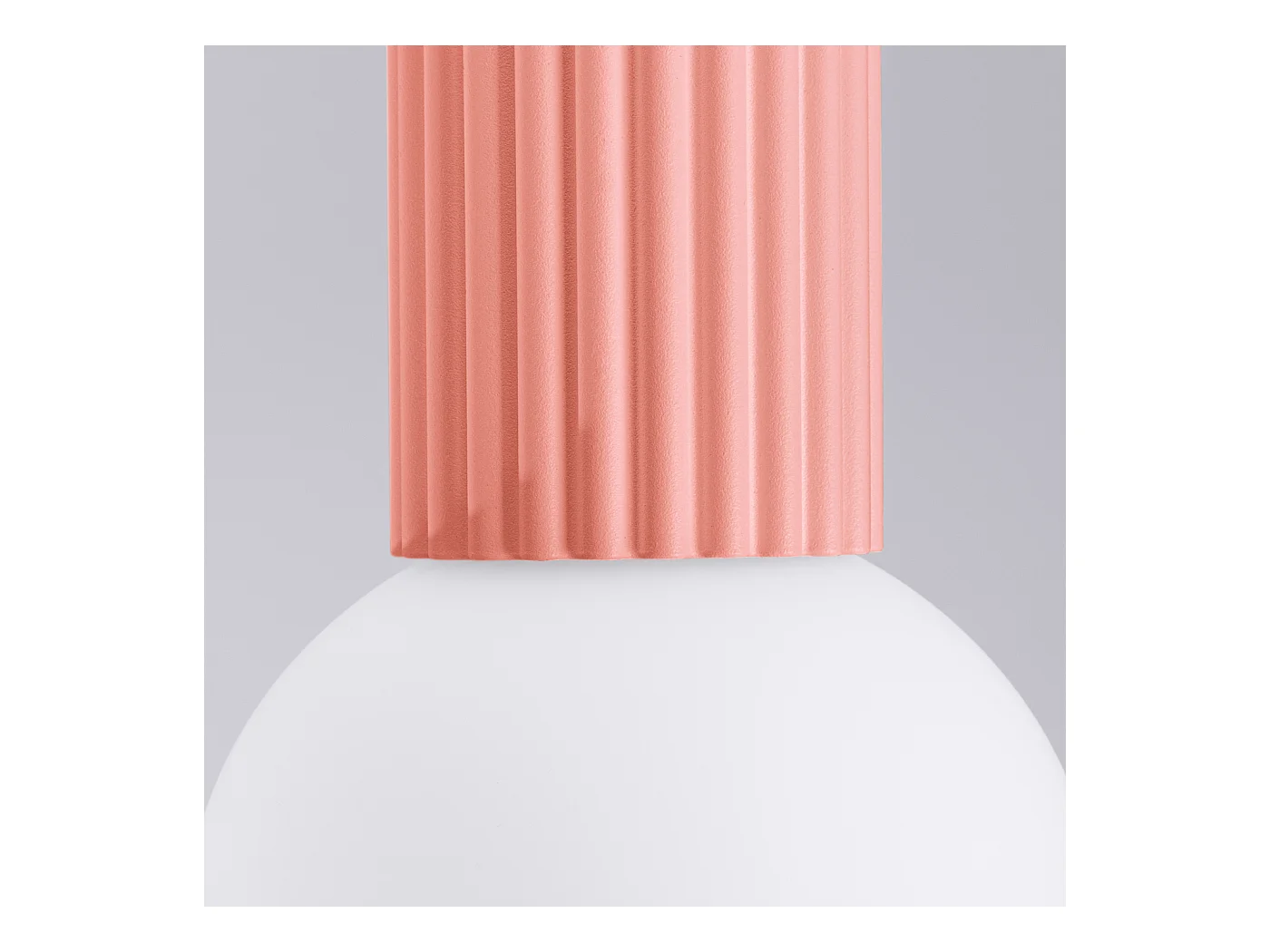 Plafonnier Halo Moderne En Aluminium/Verre - 1 Sources Lumineuses - L.12 X H.21 Cm - Pêche