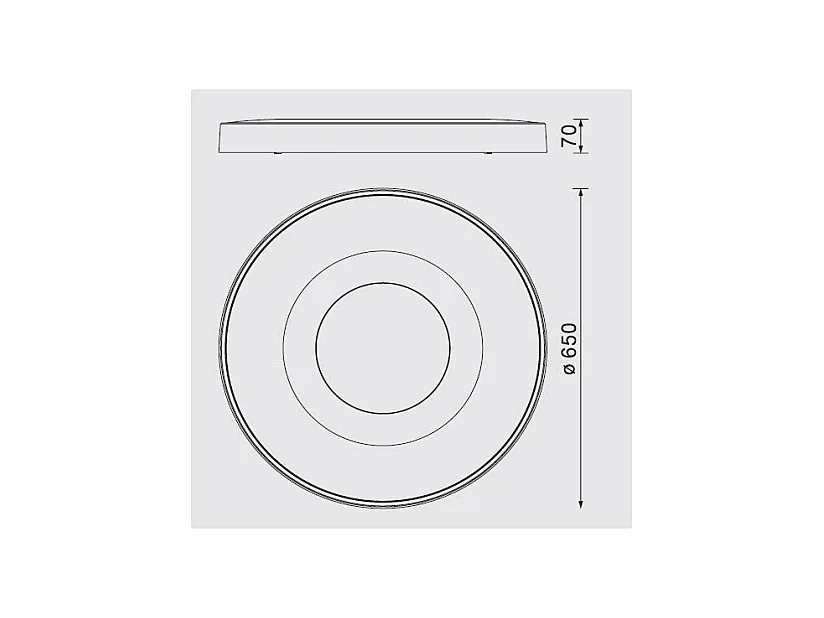 Grande lampe de plafond Coin LED