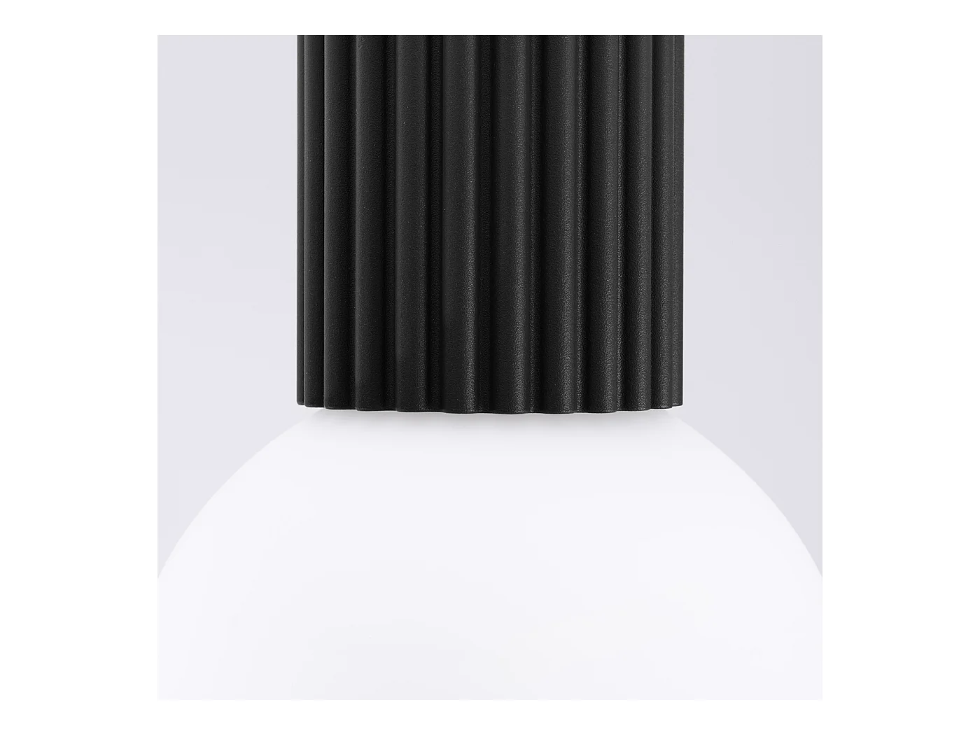 Plafonnier Halo Moderne En Aluminium/Verre - 1 Sources Lumineuses - L.12 X H.21 Cm - Noir