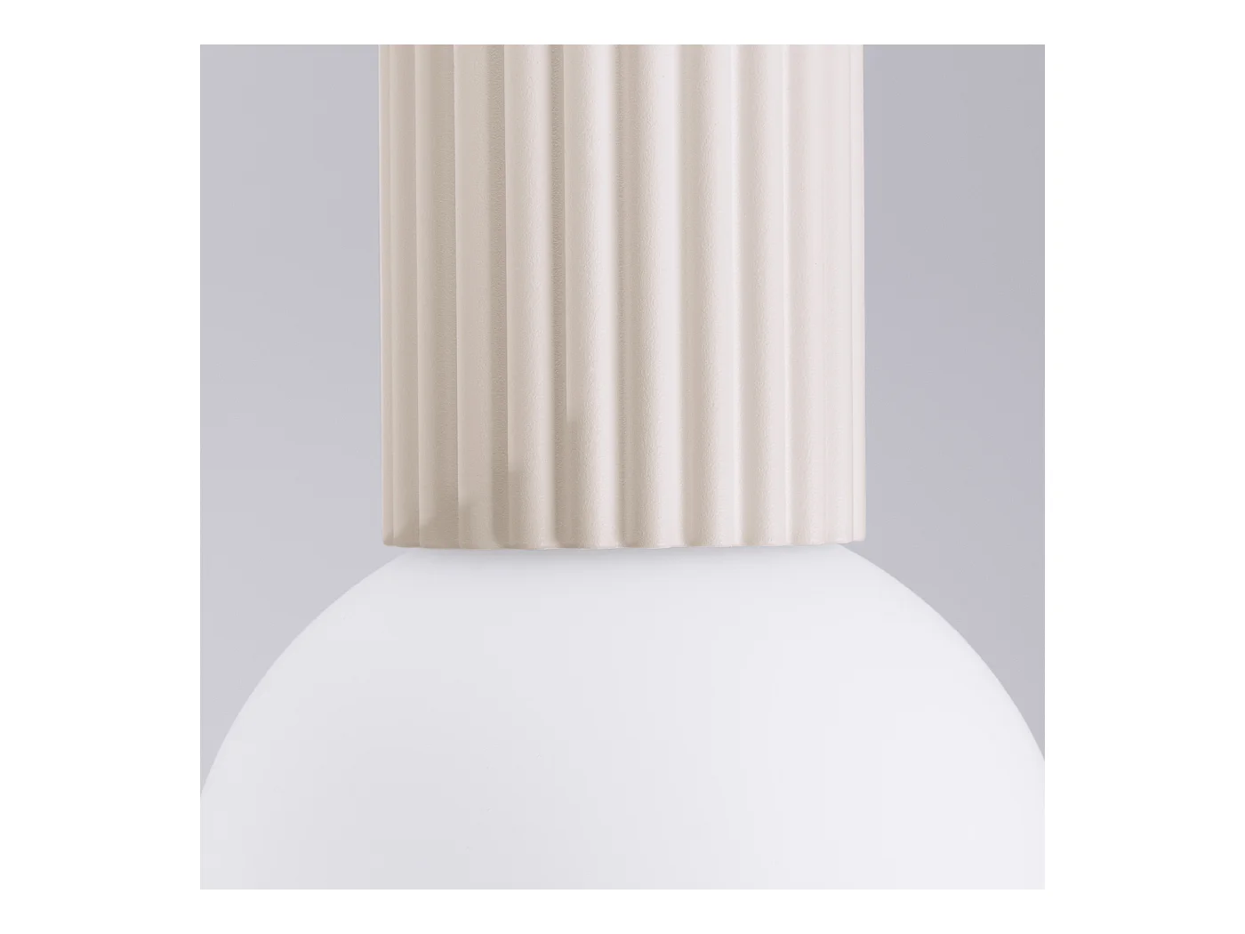 Plafonnier Halo Moderne En Aluminium/Verre - 1 Sources Lumineuses - L.12 X H.21 Cm - Beige