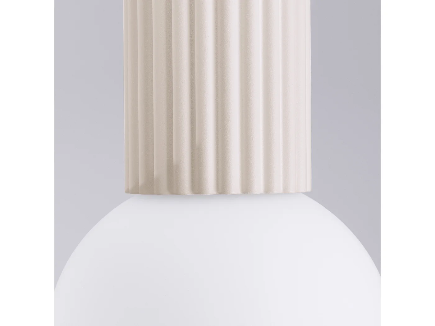 Plafonnier Halo Moderne En Aluminium/Verre - 1 Sources Lumineuses - L.12 X H.21 Cm - Beige