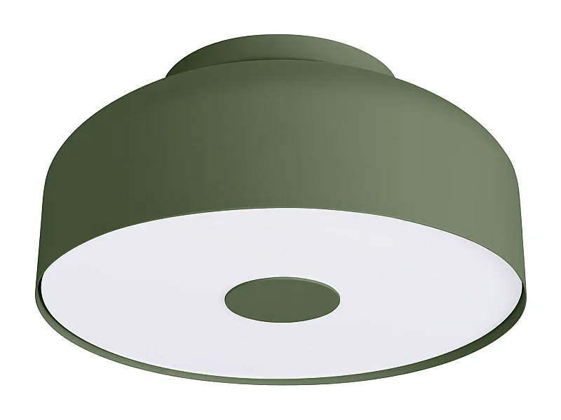 Lampada Da Soffitto Omiq Moderno Di Acciaio/Pvc - 4 Sorgenti Luminose - L.30 X A.15 Cm - Verde Oliva