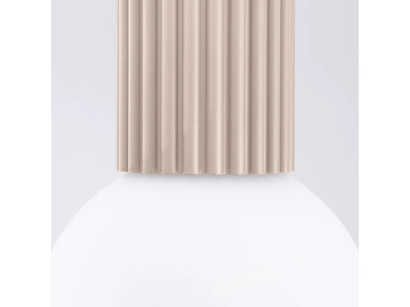 Plafonnier Halo Moderne En Aluminium/Verre - 1 Sources Lumineuses - L.12 X H.21 Cm - Taupe