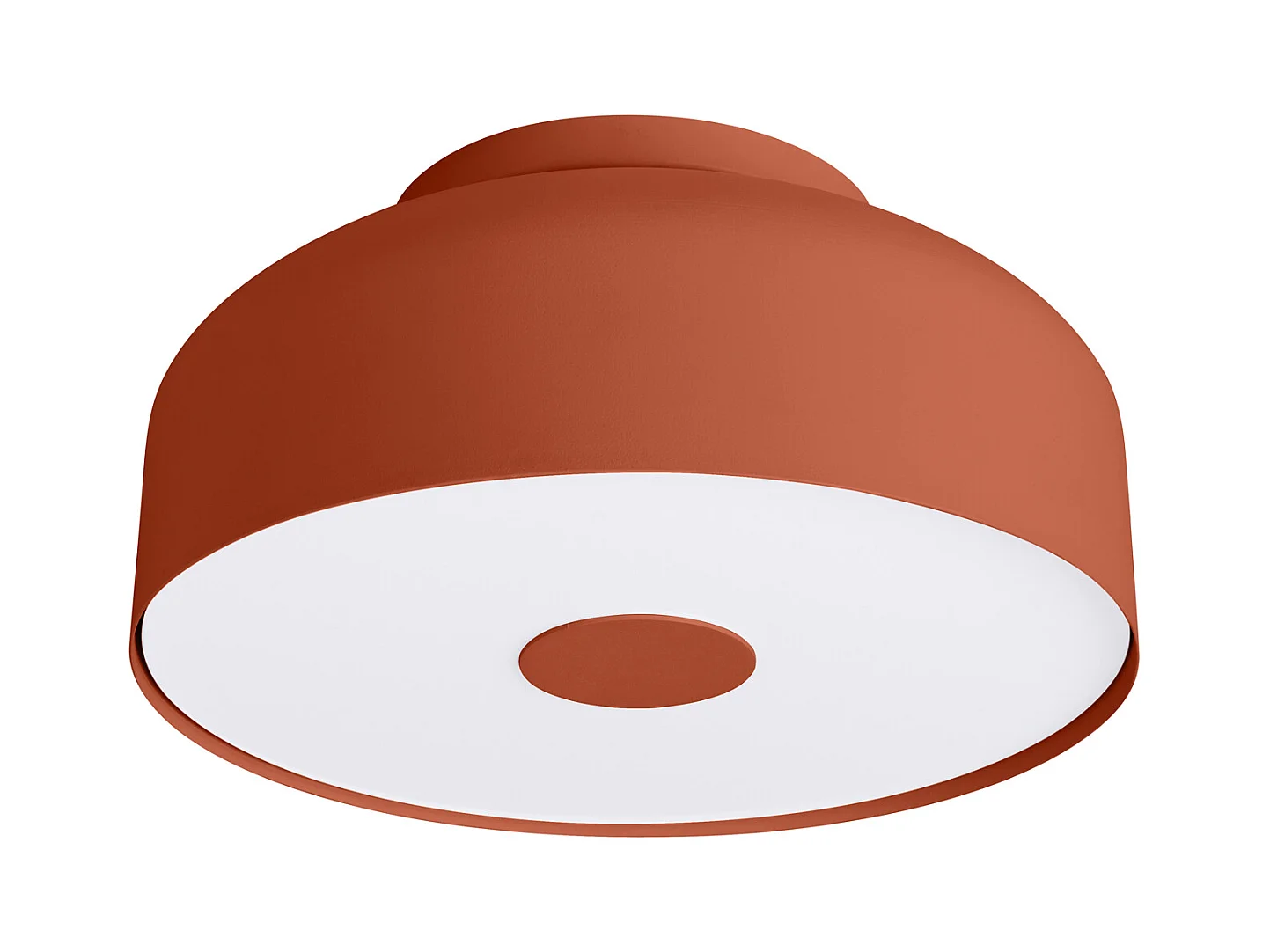 Plafonnier Omiq Moderne En Acier/Pvc - 4 Sources Lumineuses - L.30 X H.15 Cm - Ocre Rouge