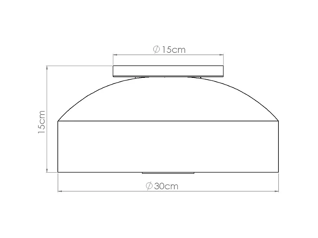 Plafonnier Omiq Moderne En Acier/Pvc - 4 Sources Lumineuses - L.30 X H.15 Cm - Ocre Rouge