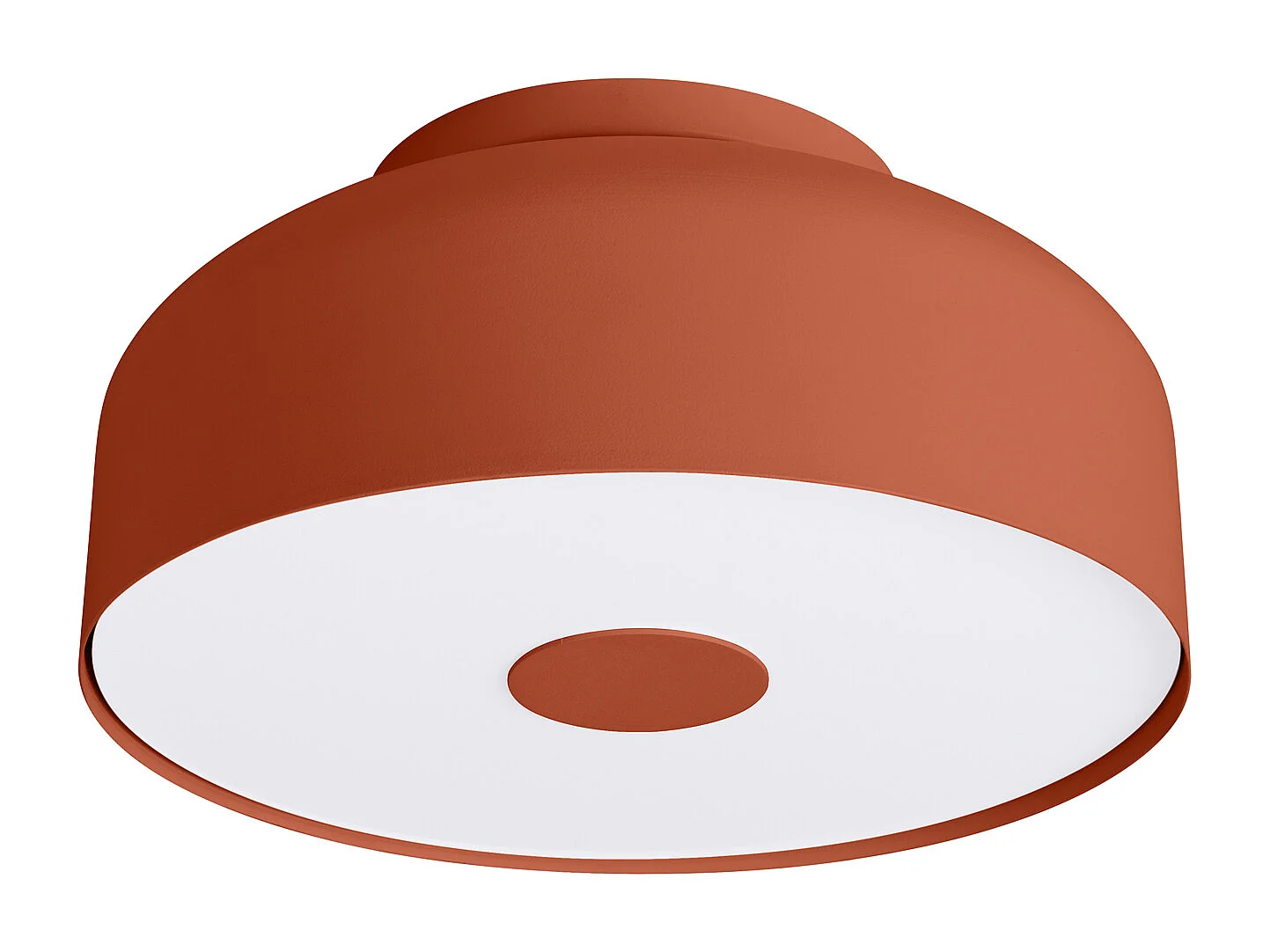 Lampada Da Soffitto Omiq Moderno Di Acciaio/Pvc - 4 Sorgenti Luminose - L.30 X A.15 Cm - Ocra Rossa