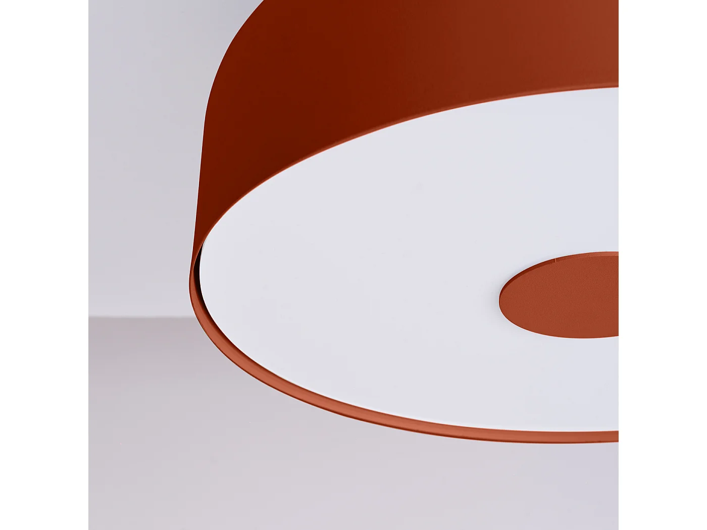Lampada Da Soffitto Omiq Moderno Di Acciaio/Pvc - 4 Sorgenti Luminose - L.30 X A.15 Cm - Ocra Rossa