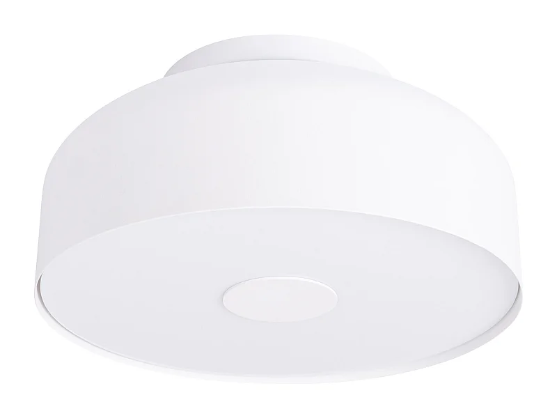 Plafonnier Omiq Moderne En Acier/Pvc - 4 Sources Lumineuses - L.30 X H.15 Cm - Blanc