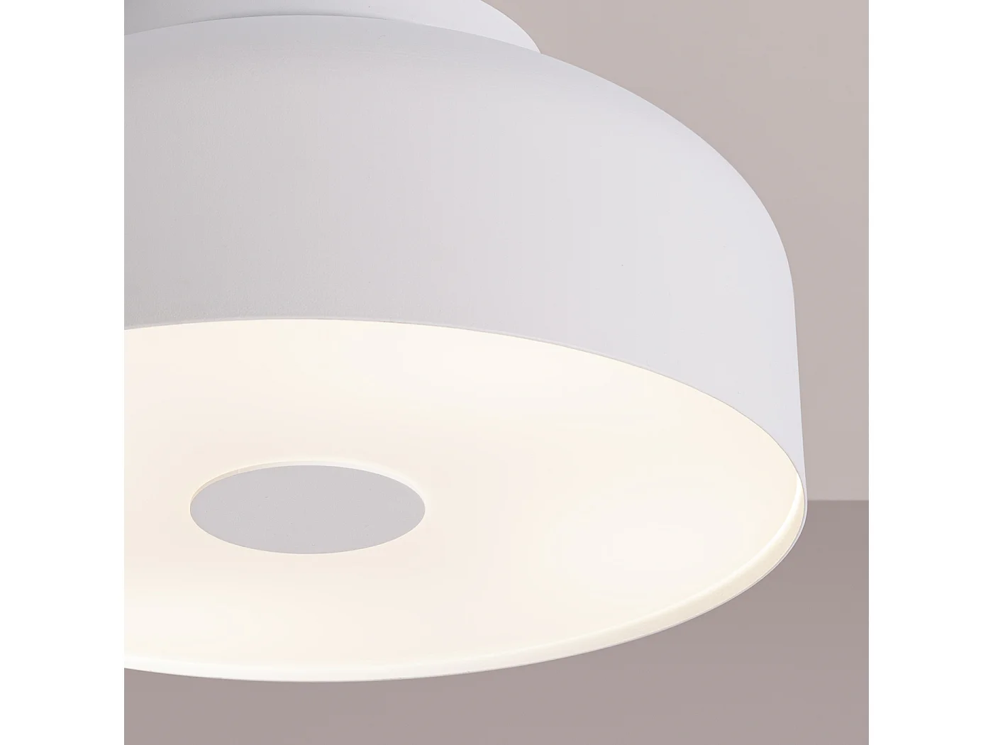 Plafonnier Omiq Moderne En Acier/Pvc - 4 Sources Lumineuses - L.30 X H.15 Cm - Blanc