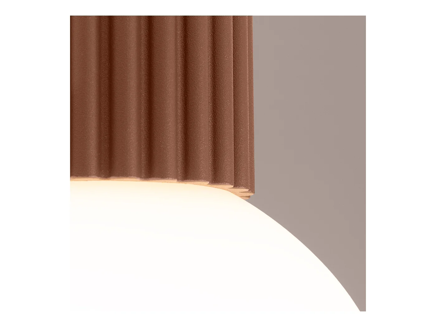 Plafonnier Halo Moderne En Aluminium/Verre - 1 Sources Lumineuses - L.12 X H.21 Cm - Moka