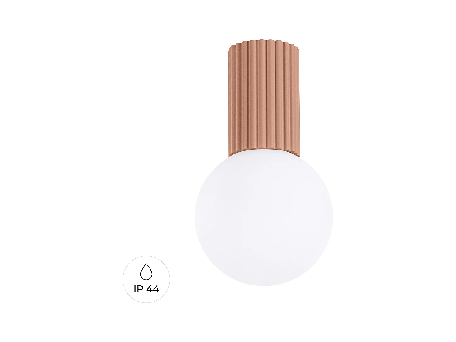 Plafonnier Halo Moderne En Aluminium/Verre - 1 Sources Lumineuses - L.12 X H.21 Cm - Moka