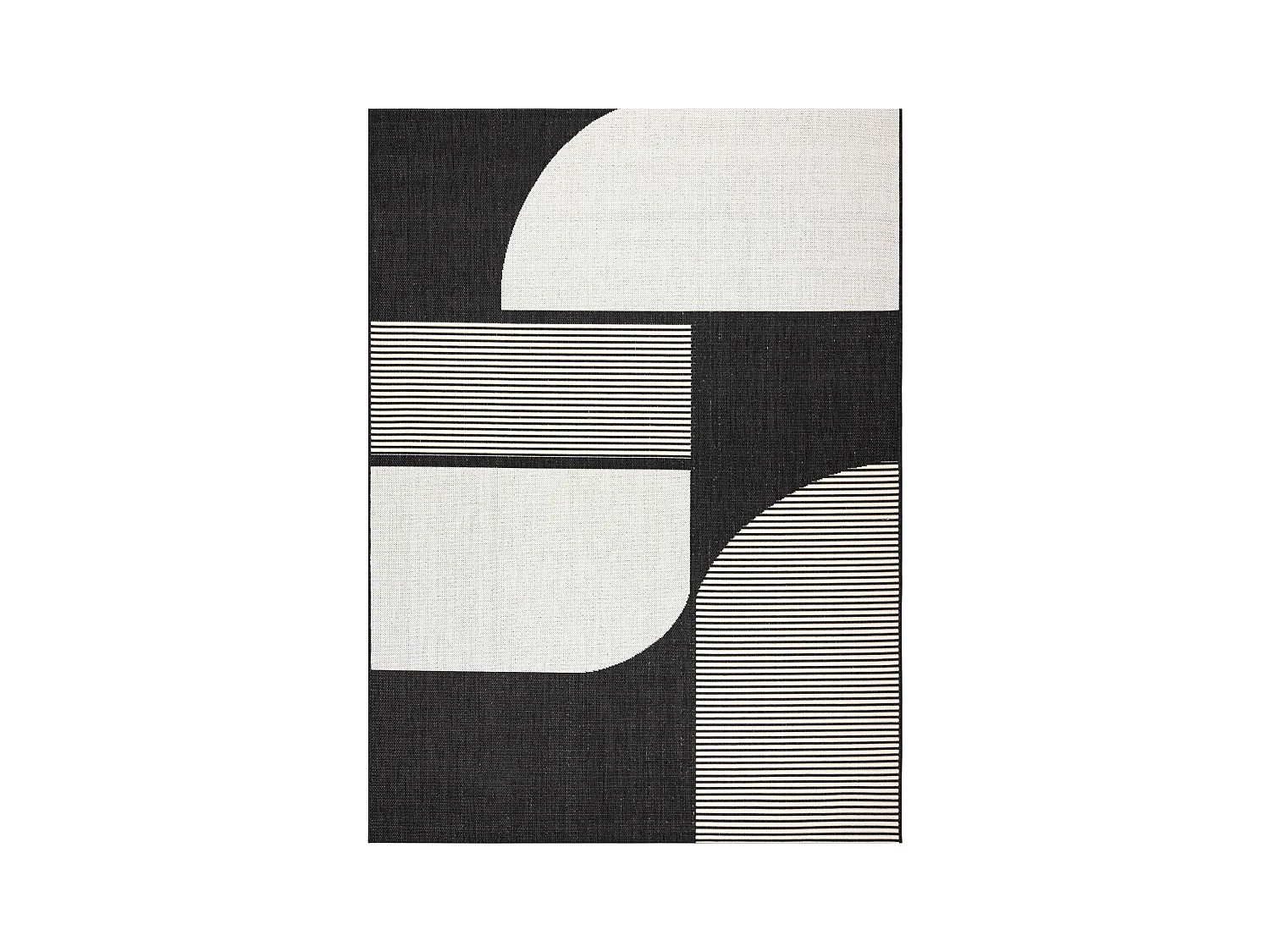 Sisal tapijt SISAL FLAT 49384690 ABSTRACTIE crème / zwart 120x170 cm